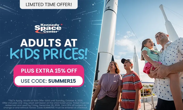 Adults at Kids Prices at Kennedy Space Center