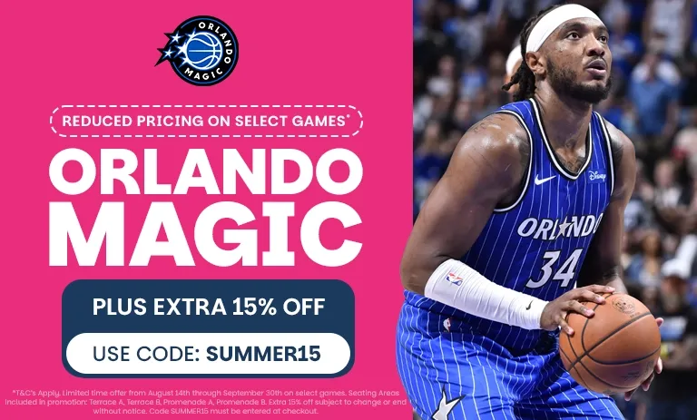 Orlando Magic on SALE + Extra 15% off!