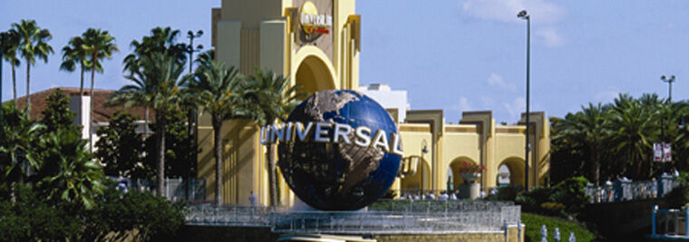 1. In front of Universal Studios’ entrance and/or the giant globe